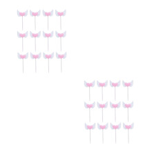 40Pièces Piques Décoratifs Blancs Pour Gâteaux Et Baby Shower