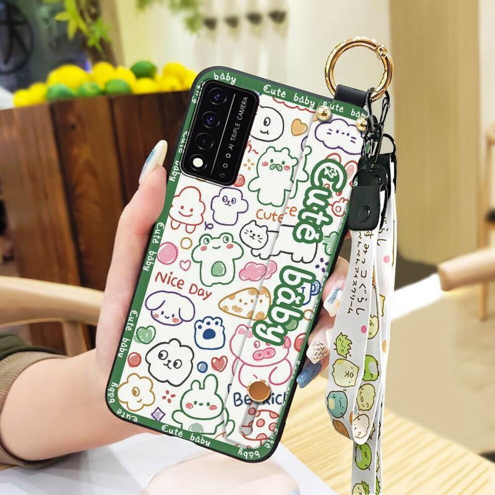 Phone Case Compatible With Tcl T-Mobile Revvl V+ 5G/Revvl V Plus 5G Â Shockproof Silicone Ring Case With Lanyard & Wrist Strap 9399596733081