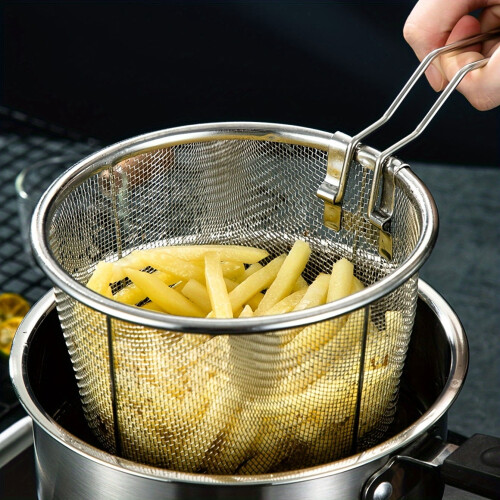 1pc Foldable Frying Strainer Basket – Compatible with All Stovetops 2