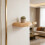 Natural Wood Half Round Floating Shelf Wall Display Rack Brown 6