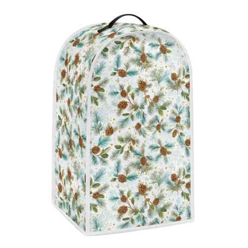 Multifunctional Coffee Machine Dust Cover Stylish Polyester for Kitchen Counter, Pine Cone Pattern 1