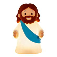 Luminária noturna de silicone com Jesus, controle por toque e LED (1 unidade)