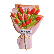 Elainilye Resin Fridge Magnets 3D Flower Bouquet 6 pcs
