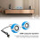 USB Mini Stereo Speakers 2.5W 5V 1A, Plastic, White/Blue 4