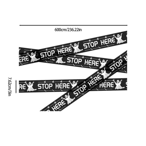 Halloween Caution Tape Decorative Barricade Tape 100 ft 2
