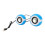 USB Mini Stereo Speakers 2.5W 5V 1A, Plastic, White/Blue 9