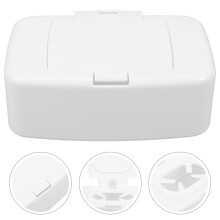 Wet Wipes Storage Box Practical Wipes Box Flushable Refillable Wipes Container Dispenser Bracket White 17X10.5X6CM