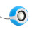 USB Mini Stereo Speakers 2.5W 5V 1A, Plastic, White/Blue 10