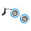 USB Mini Stereo Speakers 2.5W 5V 1A, Plastic, White/Blue 11