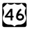 Indicator autostradă metalic US Route 46, 30x30 cm 1