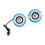USB Mini Stereo Speakers 2.5W 5V 1A, Plastic, White/Blue 15