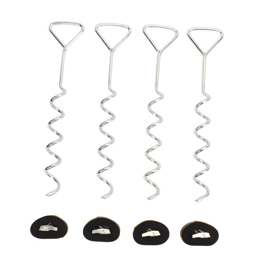 Heavy Duty Corkscrew Steel Trampoline Anchor Kit 2