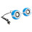 USB Mini Stereo Speakers 2.5W 5V 1A, Plastic, White/Blue 16
