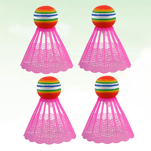 4pcs Playing Shuttlecocks For Beginners Outdoor Playing Pink 1