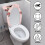 Polyester Toilet Seat Cover with Elastic Edge Pink Rose 3