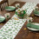 St. Patrick's Day Table Runner Green Clover Design 13x47 1