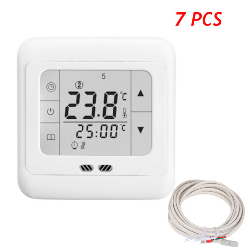 7Pièces Thermostat Programmable Écran Tactile LCD Chauffage Sol 1