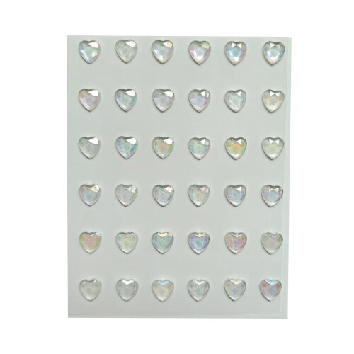 Adesivos de joias faciais com strass e pérolas