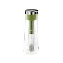 Cold Brew Coffee Iced Tea Maker & Fruit Pitcher with High Borosilicate Durable Glass Carafe/Airtight Lid/Hot/Cold Use