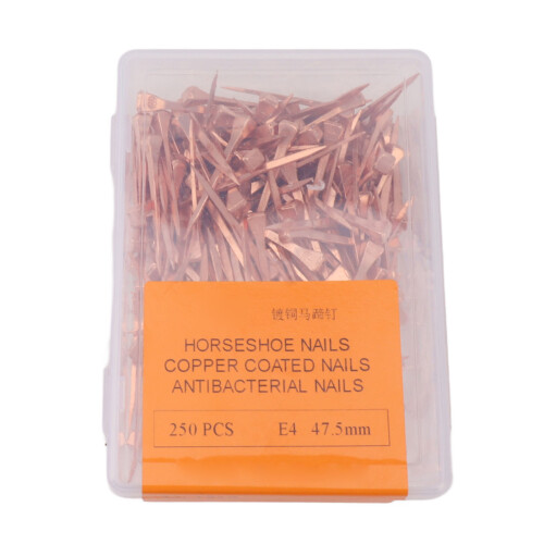 250 Copper Horseshoe Nails Rustproof Equestrian Riding Supplies 47.5mm E4 2
