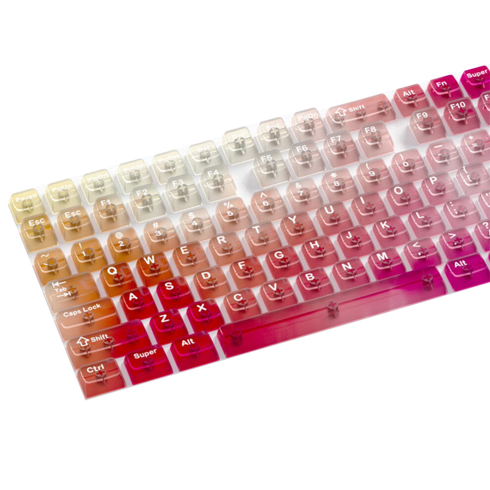 Rainbow Spectrum Keycap Set 132 Keys Original Profile Durability Wear Resistant Translucent Backlight Enhancement 9085618919563