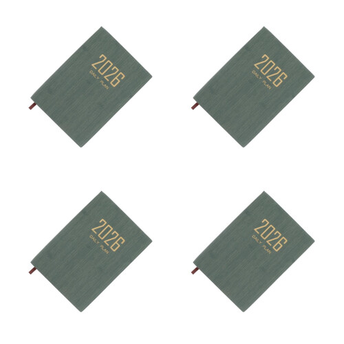 4Pièces Agenda A5 Olive Vert PU Épais Planner Journal