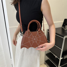 Sac bandoulière chauve-souris d'Halloween en cuir avec chaîne (1 pièce)