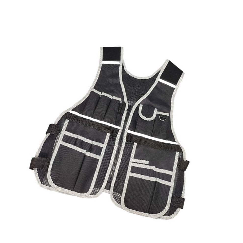 Electrician Tool Vest With Multiple Pockets Reflective Workwear Work Vest Perfect For Various Trades 9085618917477