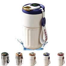 Smart LED Temp Display Water Bottle, 450ml Stainless Steel Vacuum Flask, Keeps Warm 18H, Compatible with All Standard Cup Holders