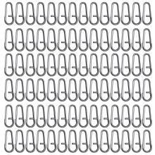 100pieces High Strength Fishing Split Rings Fishing Lures Connector Heavy Duty Lures Rings Oval Shape Split Rings Enduring
