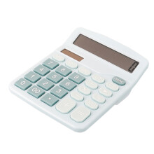 Cute Light Blue Desktop Calculator with Big Buttons, Large Display, Dual Power – Compatible with Office & Home