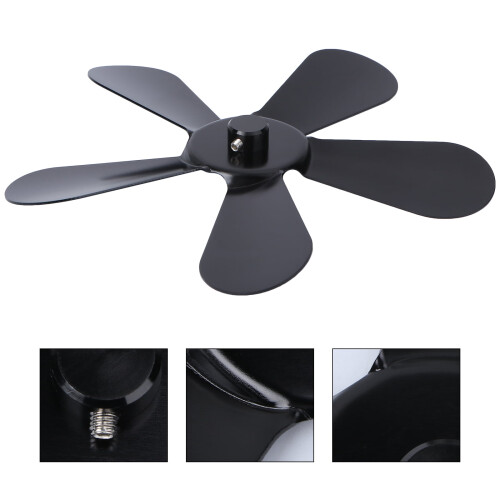 Houtkachelventilator, warmte-aangedreven, aluminium, 1 stuk