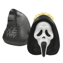 2026 Scream Large Ghost Face Popcorn Bucket, 1/7 Life-Sized, Food-Safe Plastic, Spooky Movie Night Centerpiece – Compatible with Scream