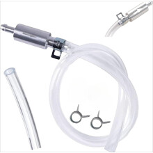Brake Bleeder Hose with One-Way Check Valve – Universal Kit for Car/Motorcycle Clutch & Hydraulic Brake Systems, Soft Tube + Metal Clips