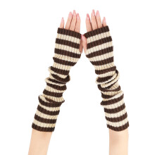 Cozy Knitted Arm Sleeves Half Finger Design Stretchy Oversleeve Acrylic Sleeves Autumn Winter