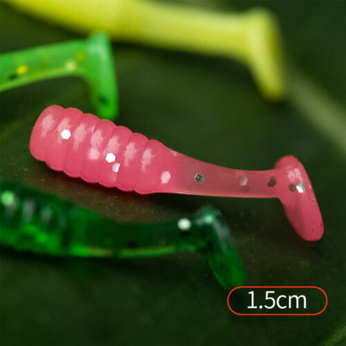 50 Stück weiche Salzwasser-Schwimmköder mit Paddelschwanz, 1,5 cm 2