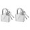 Small Silver Padlock with Key 2 Pieces 4