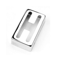Electric Guitar Pickup Cover H-Shaped Semi-Sealed Silver 1