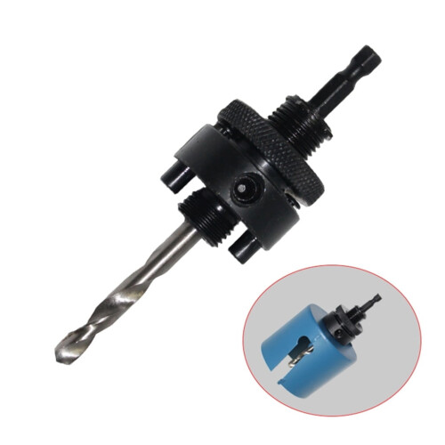 Mandril de serra copo com haste hexagonal de 1/4" e broca para serra copo de 32 a 210 mm 1