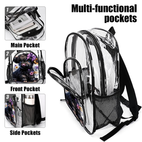 3D Printed Transparent Backpack for Comics & School – Waterproof, Multi-Functional, Back-to-School Gift 2