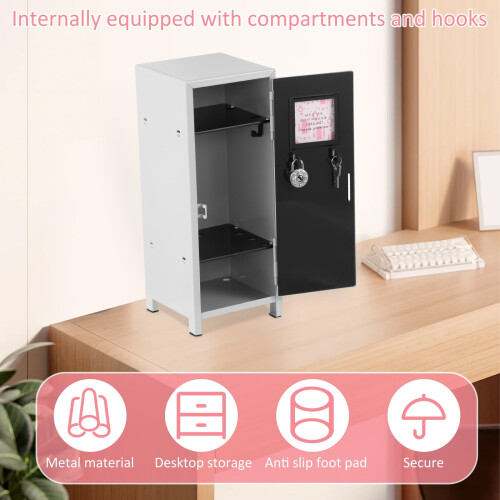 Rustproof Mini Locker with Lock and Key 1 Unit 2