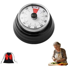 Mechanical Kitchen Timer Loud 75dB Visual Magnetic Dial