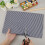 Cotton fabric stripe pattern blue 1610 mm 3