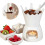 Ceramic Fondue Cup Set with Butter Warmer 6 pcs 4