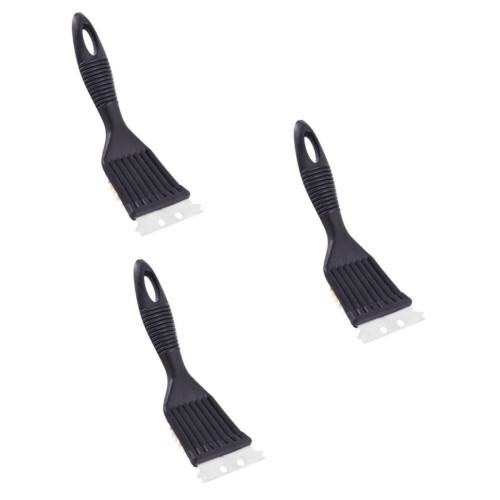 3pcs Wire Brush for Grill, BBQ Brush with Scraper Copper Black