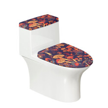 Forest with Mushrooms 2 Piece Set Toilet Seat Lid Cover Set Universal Polyester, Fits All Toilet Shapes, Bathroom Accessories
