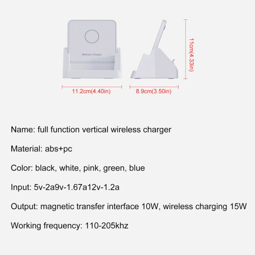 15W Wireless Charging Station for Multiple Devices, Compatible with Android Phones 2