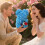Sky Blue Rose Ornament Plastic Bouquet Decor 4