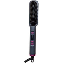 Hair Straightener Brush Hair Straightener Comb Anti-Scald Hair Straightening Brush Fast Heating Ceramic,Best Choice (Color : Gray, Size : 27 * 4.5cm)