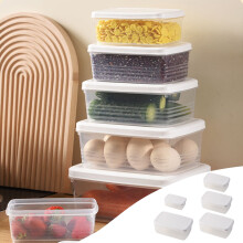 5-Piece Fresh Food Storage Containers, Leakproof & Microwave Safe, Reusable Fridge Organizers for Meat/Veggies, Space-Saving, Easy Clean
